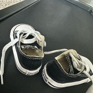 4C Converse Kids Black and White Sneakers